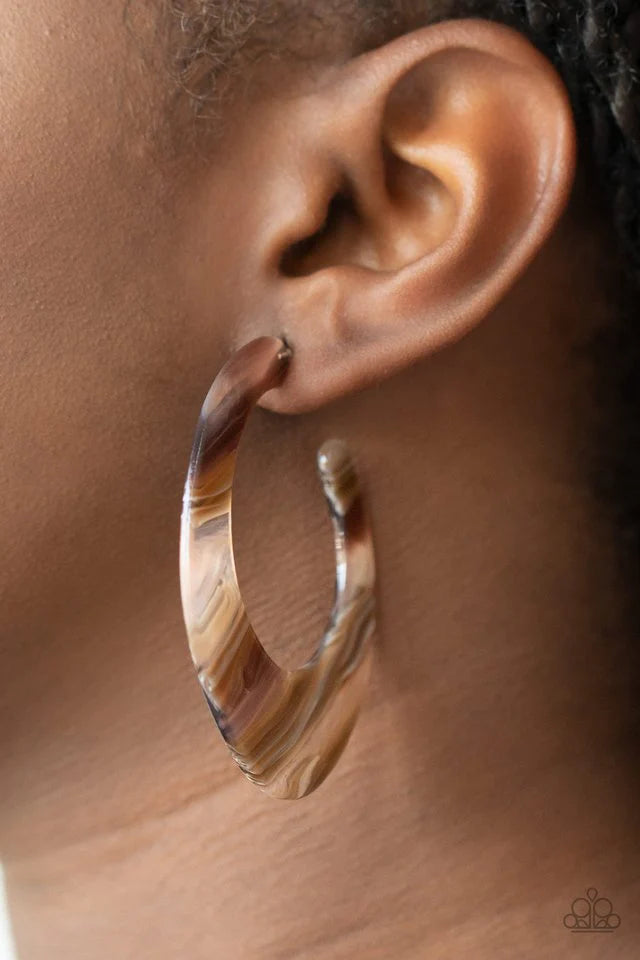 Paparazzi Earring ~ Retro Renaissance - Brown