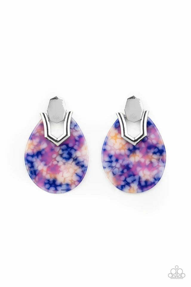 Paparazzi Earring ~ HAUTE Flash - Blue