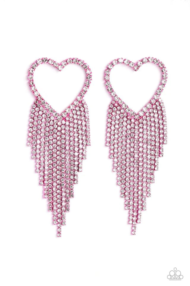 Paparazzi Sumptuous Sweethearts - Pink Post Earrings